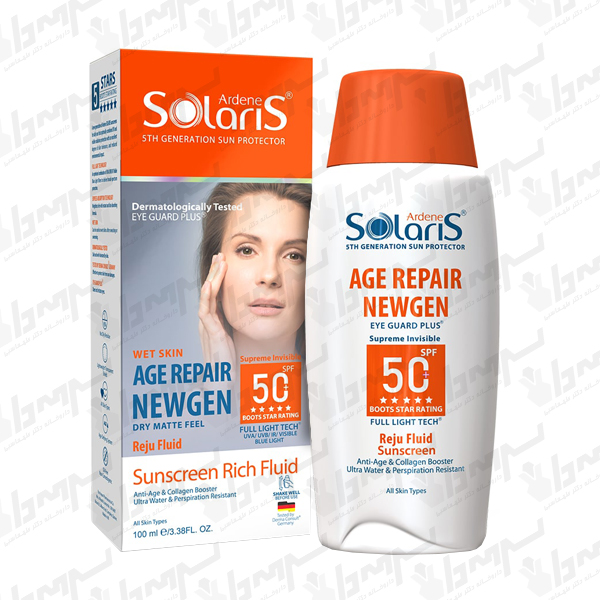 فلوئید ضد آفتاب ضد چروک SPF50 ایج ریپیر نیوژن سولاریس آردن 75 میل فلوئید ضد آفتاب ضد چروک SPF50 ایج ریپیر نیوژن سولاریس آردن 75 میل