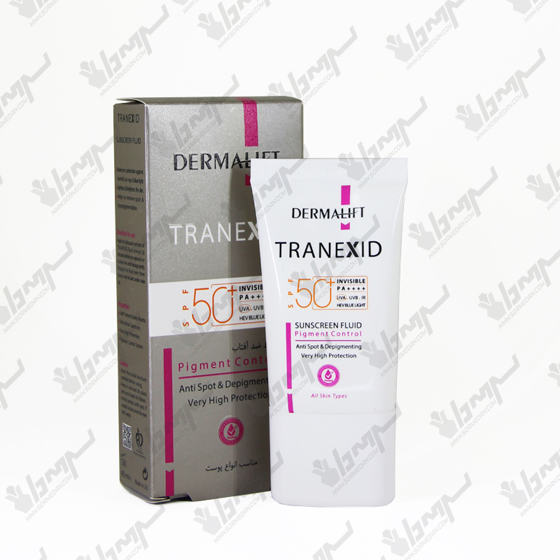 فلوئید ضد آفتاب روشن کننده ترنکسید SPF50 انواع پوست درمالیفت | 40 میلی لیتر فلوئید ضد آفتاب روشن کننده ترنکسید SPF50 انواع پوست درمالیفت | 40 میلی لیتر