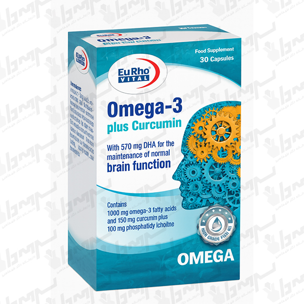 کپسول نرم ژلاتینی امگا 3 پلاس کورکومین یوروویتال | 30 عدد کپسول نرم ژلاتینی امگا 3 پلاس کورکومین یوروویتال | 30 عدد