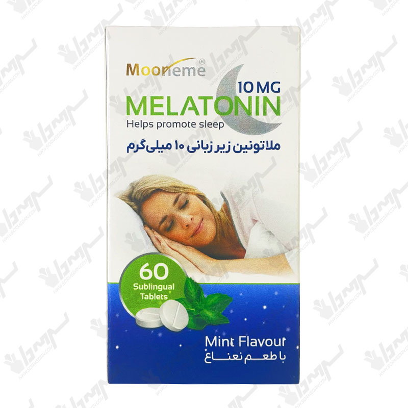 قرص زیر زبانی ملاتونین 10 میلی گرم با طعم نعناع اکسیر آفرین آریا | 60 عدد قرص زیر زبانی ملاتونین 10 میلی گرم با طعم نعناع اکسیر آفرین آریا | 60 عدد