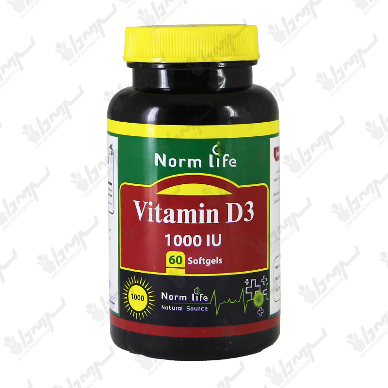 کپسول ژلاتینی نرم ویتامین D3 1000 واحد نورم لایف | 60 عدد کپسول ژلاتینی نرم ویتامین D3 1000 واحد نورم لایف | 60 عدد