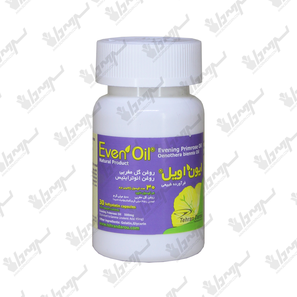 کپسول ژلاتینی ایون اویل (روغن گل مغربی) تهران دارو | 30 عدد کپسول ژلاتینی ایون اویل (روغن گل مغربی) تهران دارو | 30 عدد