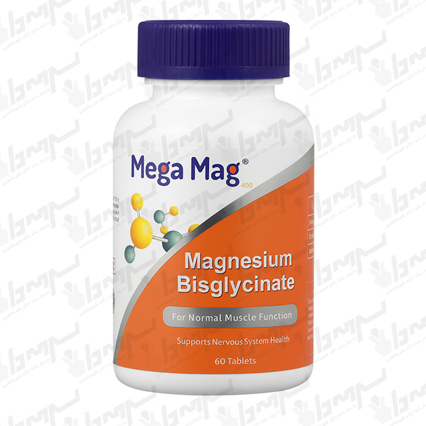 قرص منیزیم بیس گلایسینات مگامگ 400 سمر طب درمان | 60 عدد قرص منیزیم بیس گلایسینات مگامگ 400 سمر طب درمان | 60 عدد