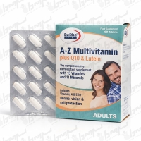 قرص AZ مولتی ویتامین پلاس کیوتن و لوتئین یوروویتال | 60 عدد