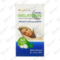 قرص زیر زبانی ملاتونین 10 میلی گرم با طعم نعناع اکسیر آفرین آریا | 60 عدد
