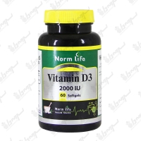 کپسول ژلاتینی نرم ویتامین D3 2000 واحد نورم لایف | 60 عدد