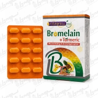 قرص بروملین و تورمریک ویتاول | 30 عدد