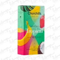 کاندوم ساده چرچیلز مدل Tropical بسته 12 عددی