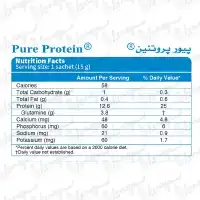 ساشه پیور پروتئین + گلوتامین کارن | 10 عدد